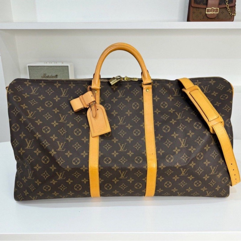 【稀有背帶款😎】 LV Keepall 60 背帶款 旅行袋 （專櫃10.6萬）-0