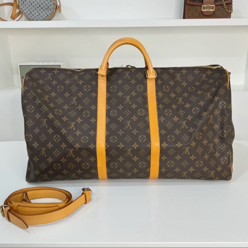 【稀有背帶款😎】 LV Keepall 60 背帶款 旅行袋 （專櫃10.6萬）-1
