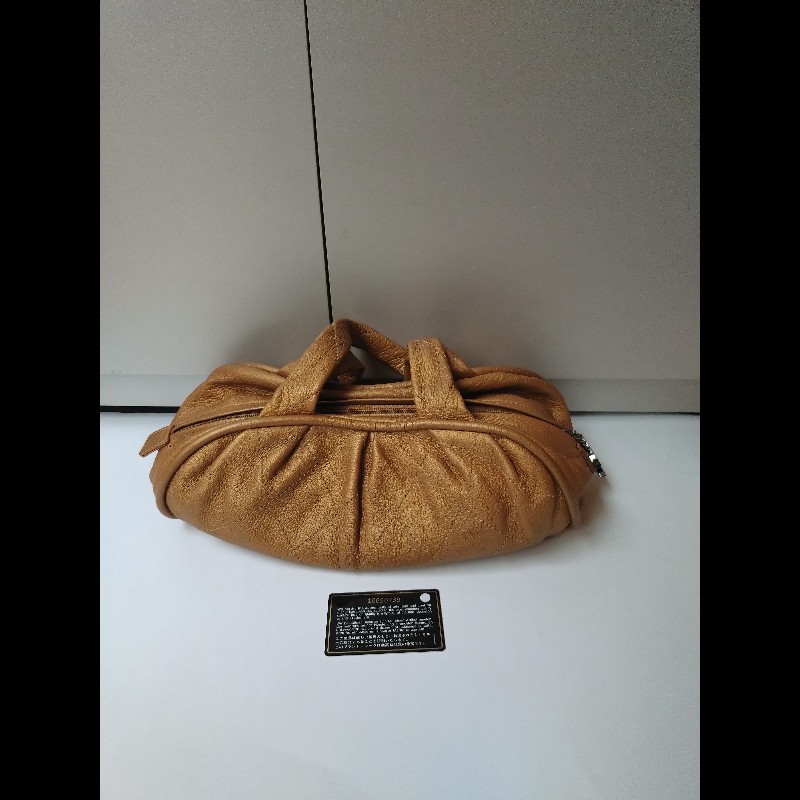 Chanel 古銅金軟皮革手提波士頓包-5