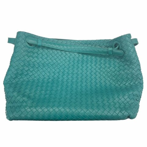 BOTTEGA VENETA 葆蝶嘉 INTRECCIATO 編織手提包 牛皮 湖水綠色