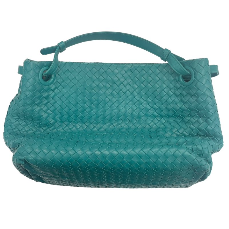 BOTTEGA VENETA 葆蝶嘉 INTRECCIATO 編織手提包 牛皮 湖水綠色-1