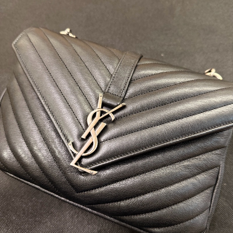 YSL 黑牛皮學院包-3