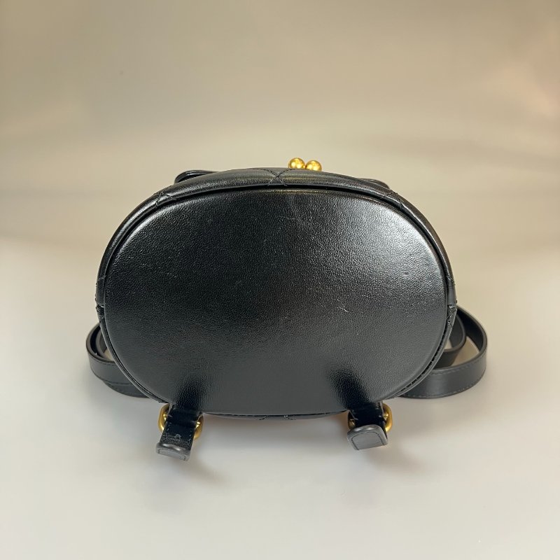 CHANEL 後背包小金球 羊皮黑 AS4866/晶片款-5
