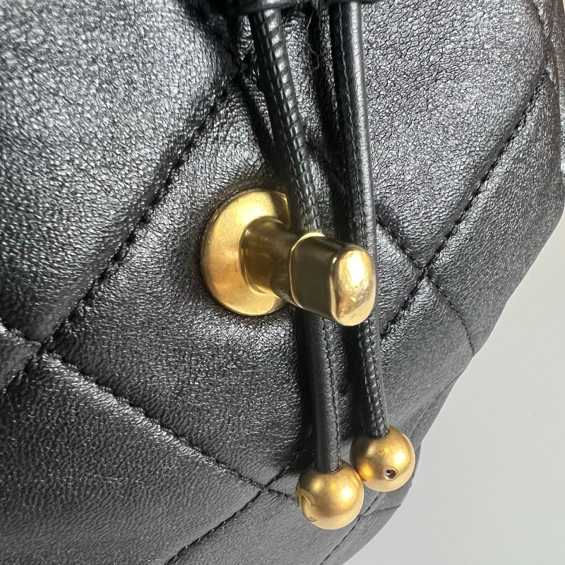 CHANEL 後背包小金球 羊皮黑 AS4866/晶片款-11