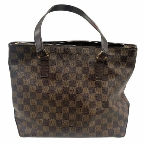LOUIS VUITTON 路易威登 N51187 CABAS PIANO 托特包 PVC帆布 棋盤格 棕色 金釦