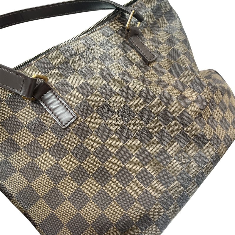 LOUIS VUITTON 路易威登 N51187 CABAS PIANO 托特包 PVC帆布 棋盤格 棕色 金釦-10