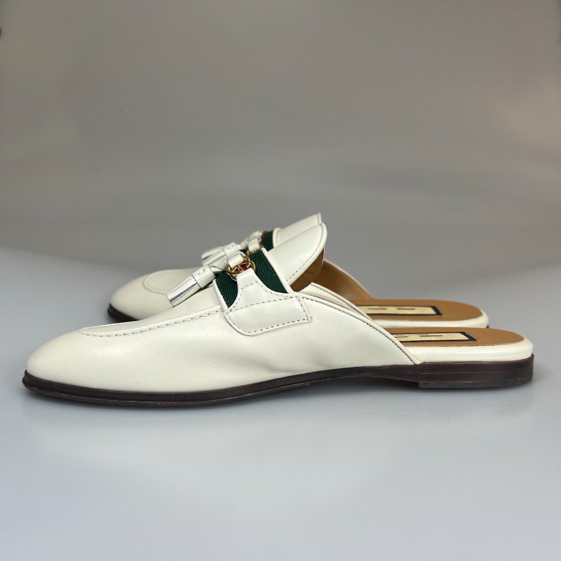 GUCCI 659620 米白穆勒鞋 #37-2