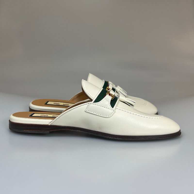 GUCCI 659620 米白穆勒鞋 #37-3