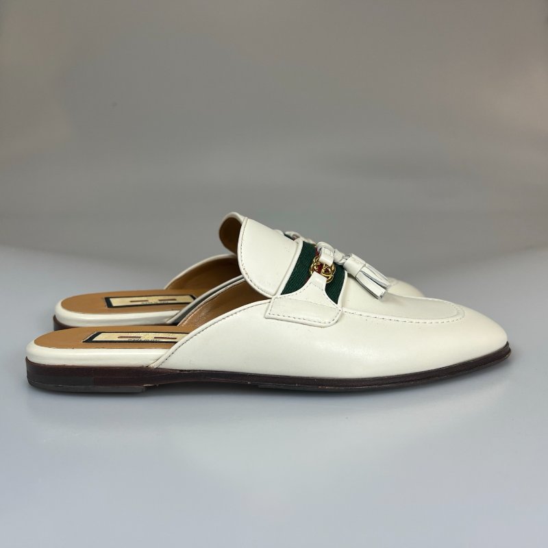 GUCCI 659620 米白穆勒鞋 #37-5