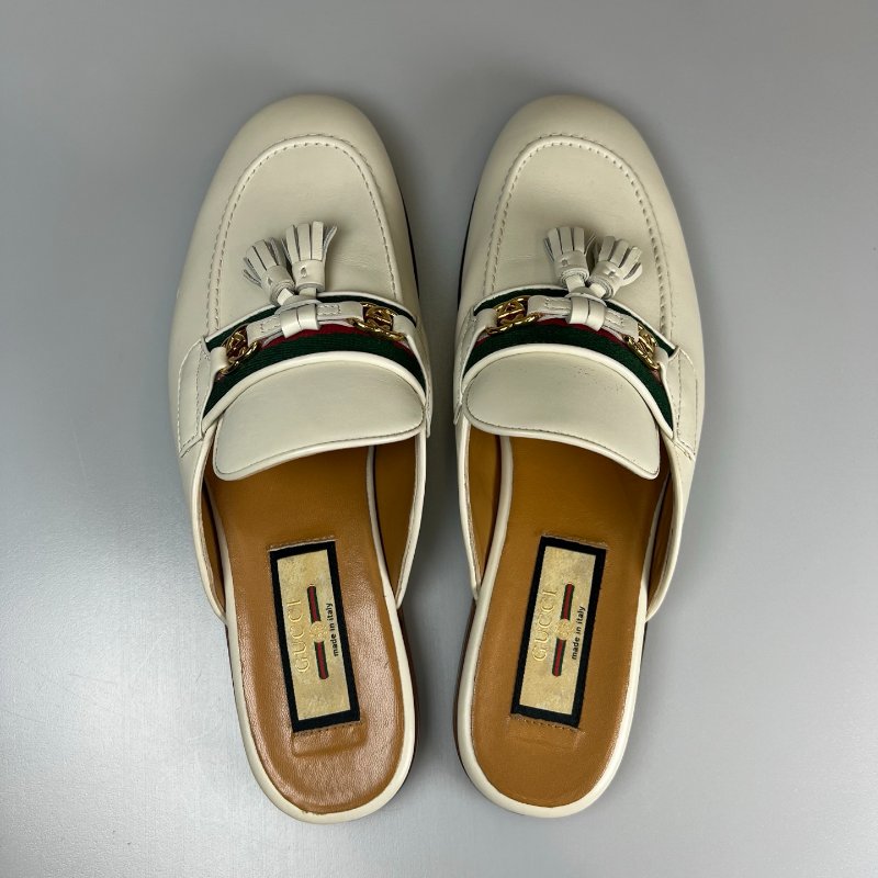 GUCCI 659620 米白穆勒鞋 #37-6