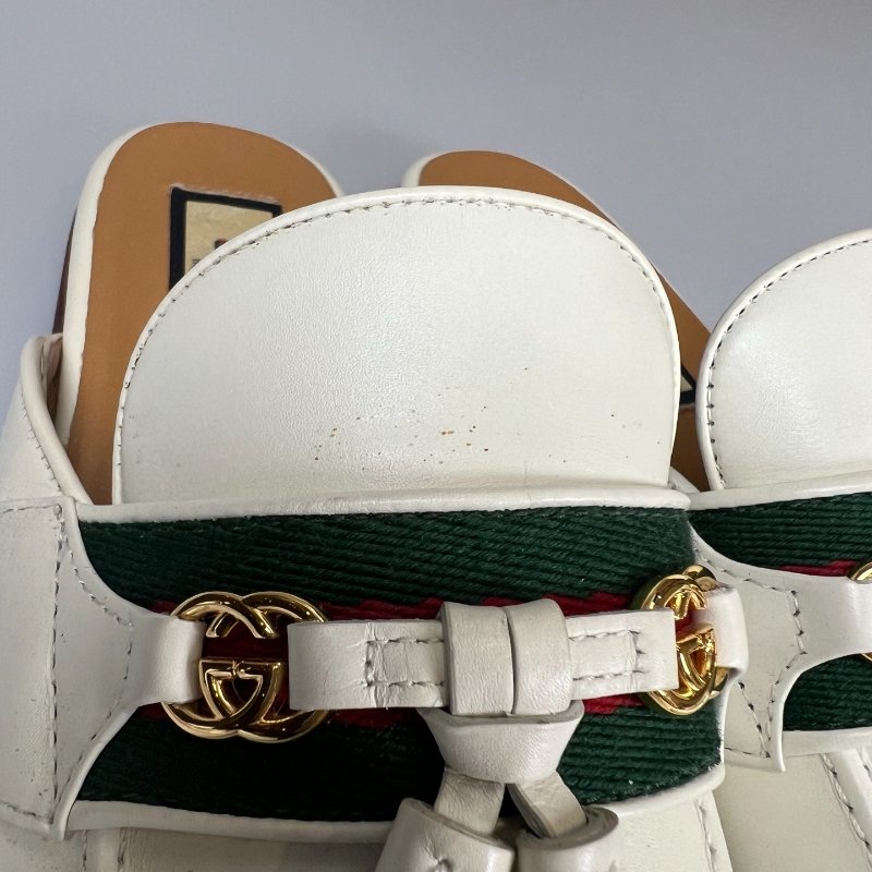 GUCCI 659620 米白穆勒鞋 #37-9
