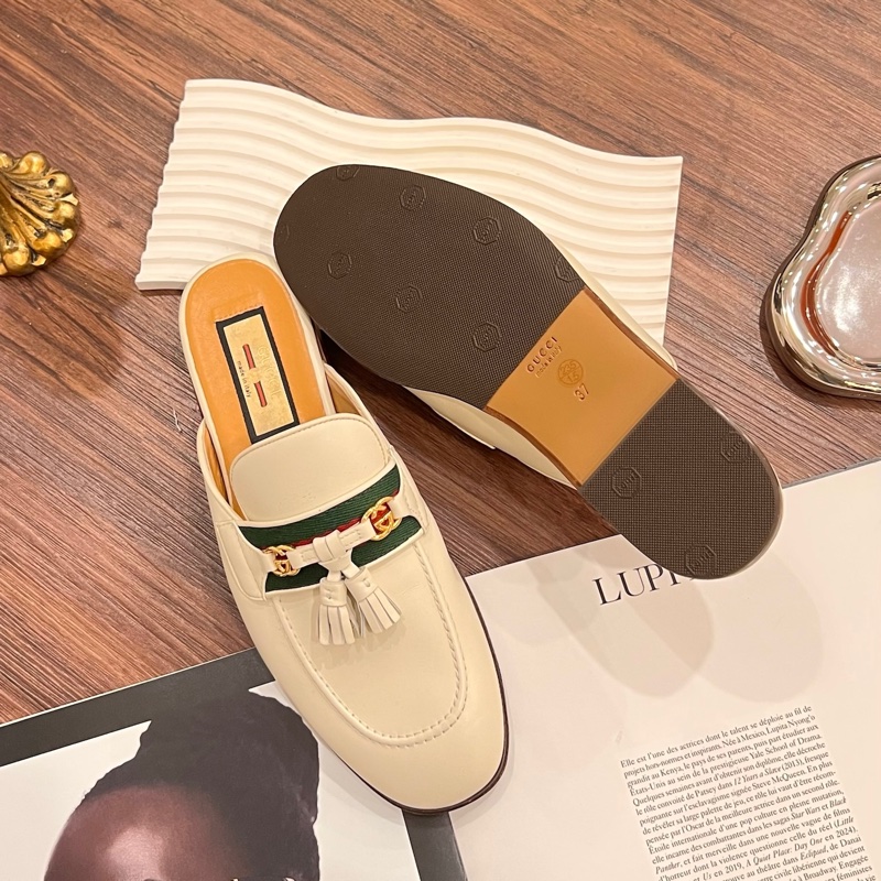 GUCCI 659620 米白穆勒鞋 #37-0