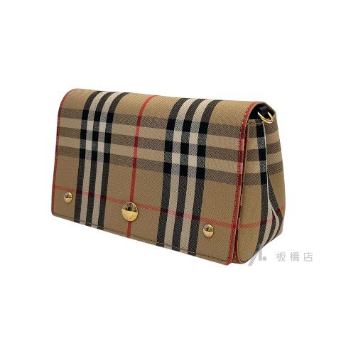 Y1967-Burberry Note格紋斜背包-2