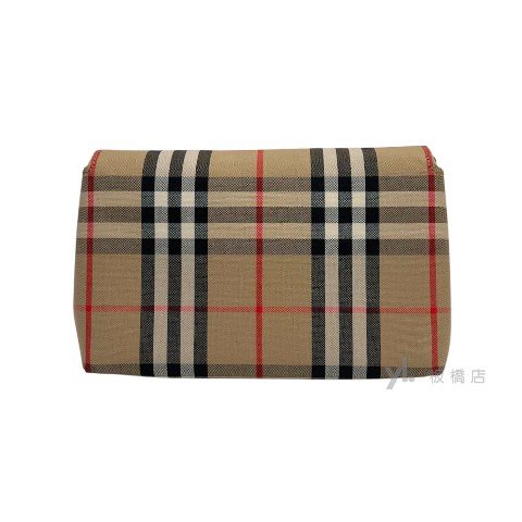 Y1967-Burberry Note格紋斜背包-3