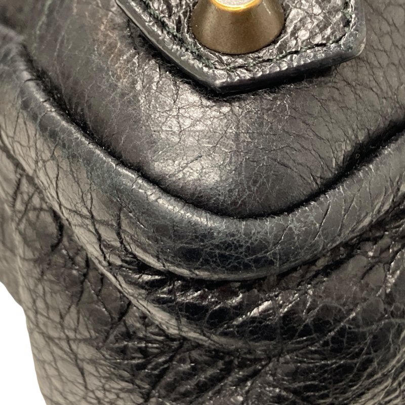 BALENCIAGA 巴黎世家 CITY 機車包 皮革 黑色 棕色釦-7