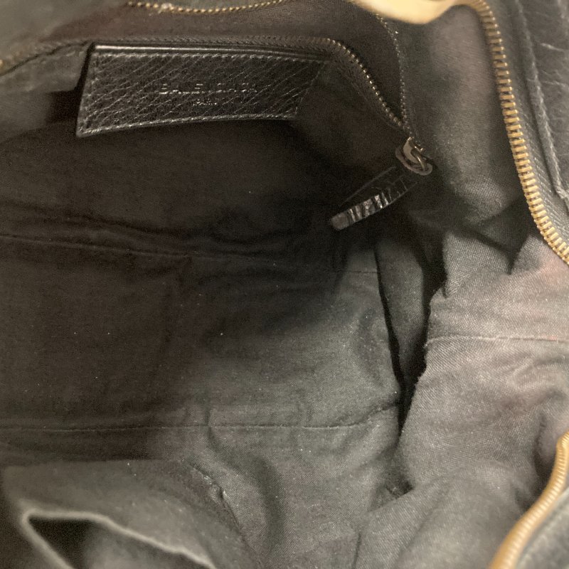 BALENCIAGA 巴黎世家 CITY 機車包 皮革 黑色 棕色釦-11