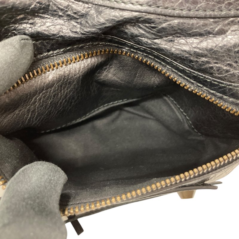 BALENCIAGA 巴黎世家 CITY 機車包 皮革 黑色 棕色釦-13