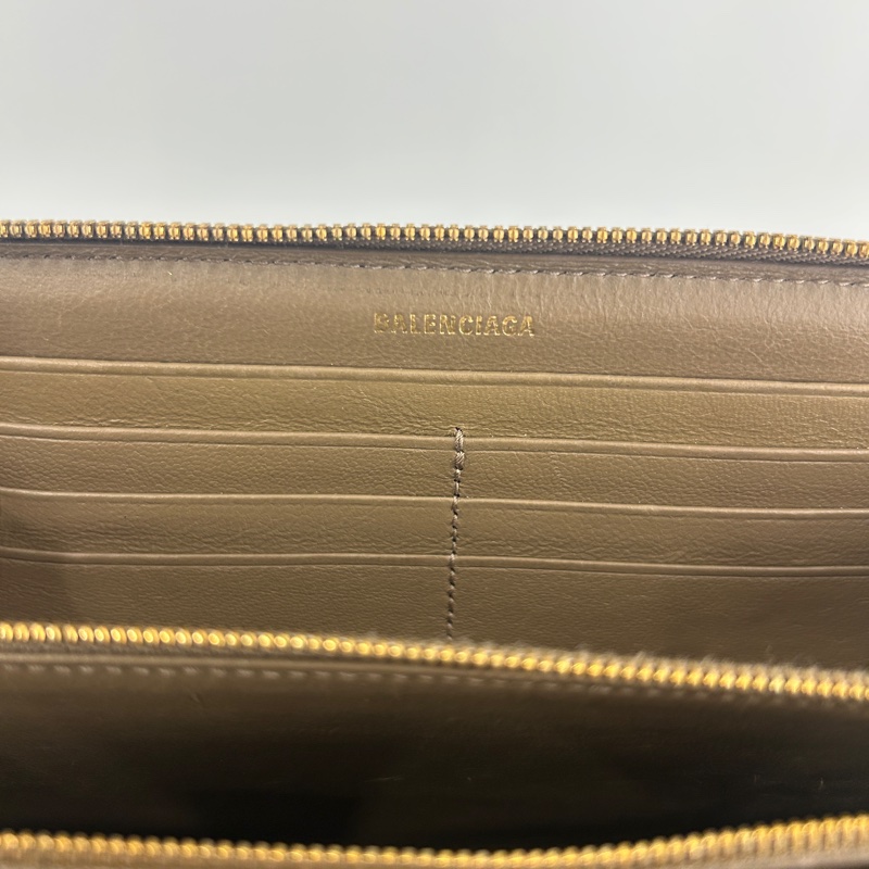 BALENCIAGA 品牌LOGO印花經典拉鍊長夾-11