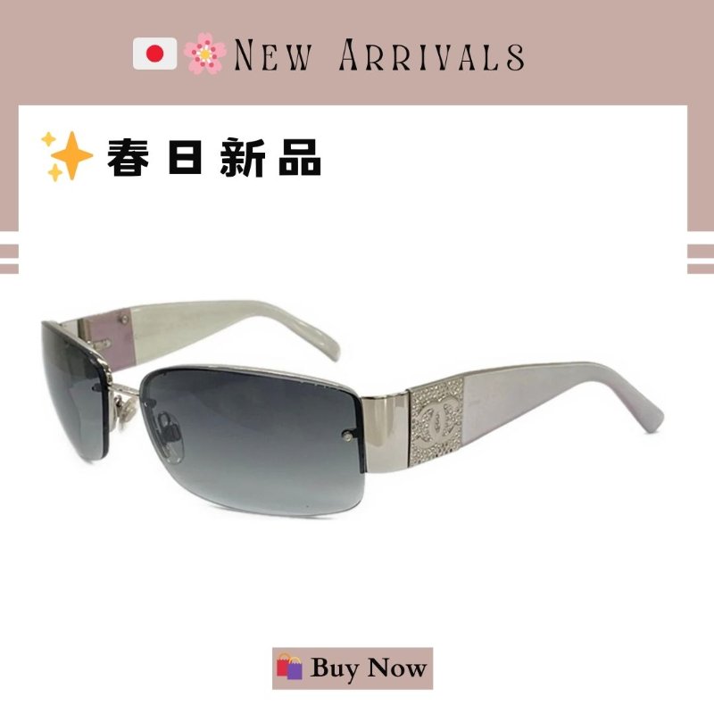 🛍️🎁 26 🔥 5月新品【預訂】 💘 香奈兒 Chanel 復古款水鑽太陽眼鏡 🔥 香奈兒熱賣款 Y2K JENNIE 香奈兒太陽眼鏡 CHANEL SUNGLASSES-0