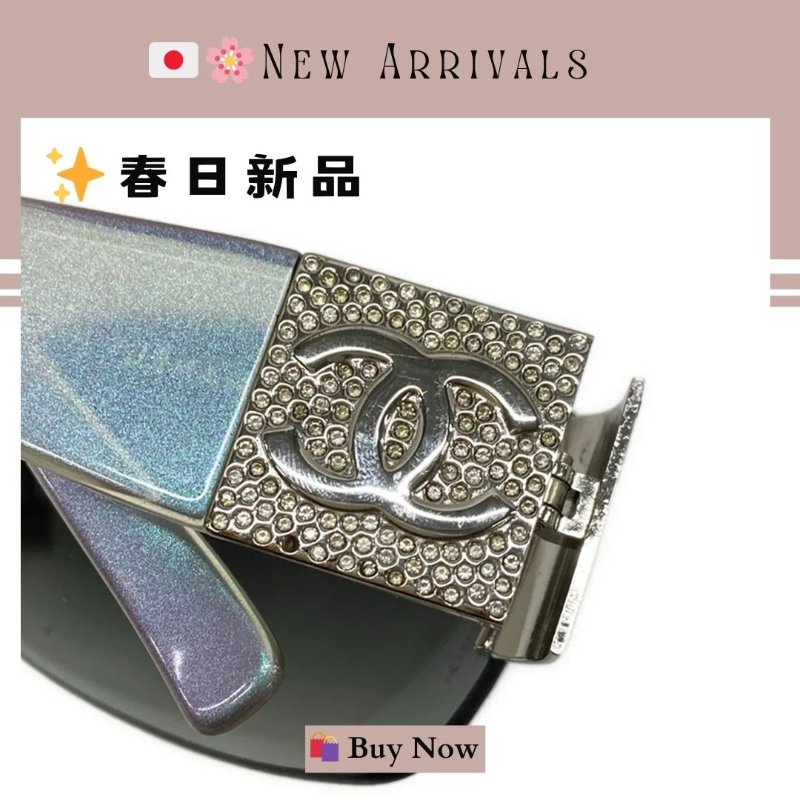 🛍️🎁 26 🔥 5月新品【預訂】 💘 香奈兒 Chanel 復古款水鑽太陽眼鏡 🔥 香奈兒熱賣款 Y2K JENNIE 香奈兒太陽眼鏡 CHANEL SUNGLASSES-5