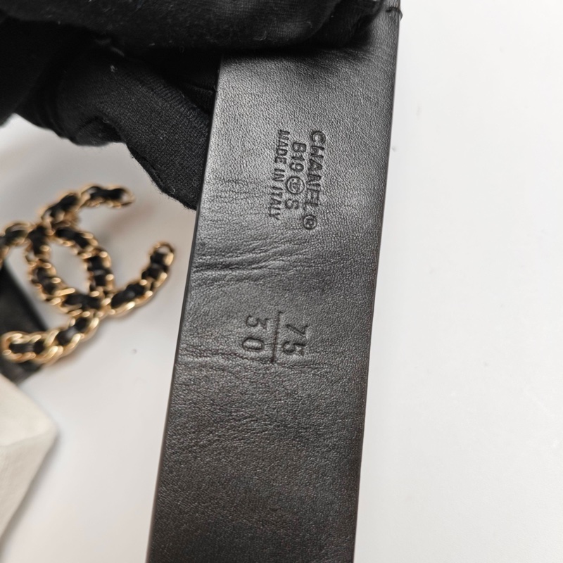 Chanel/香奈兒 銀色字母肥腸腰帶 75碼 閒置成色-3