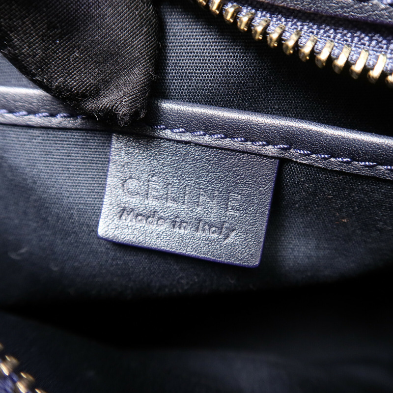 CELINE 牛皮皮革/帆布Nano Luggage手挽肩背兩用袋-5
