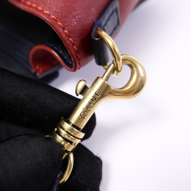 CELINE 牛皮皮革/帆布Nano Luggage手挽肩背兩用袋-6