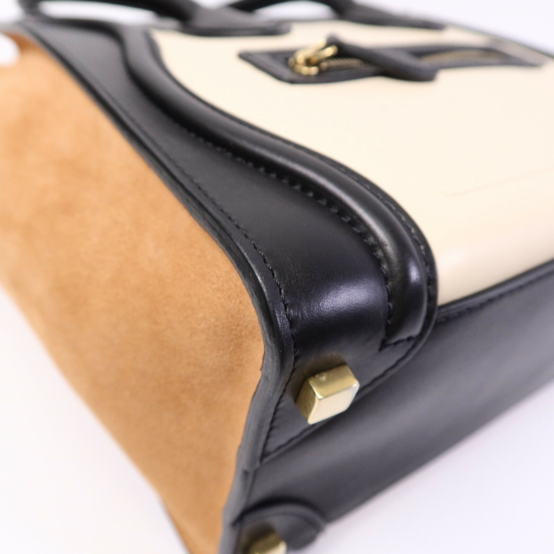 CELINE 牛皮皮革Micro Luggage手挽袋-12