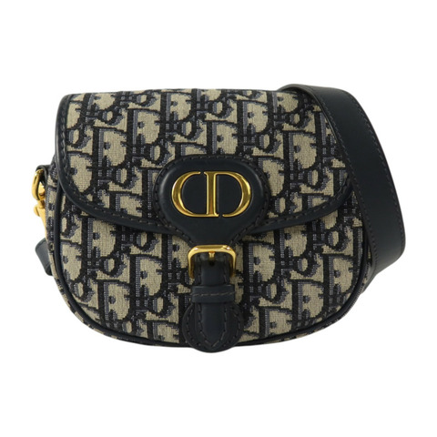 Dior Oblique帆布Mini Bobby金扣肩背袋