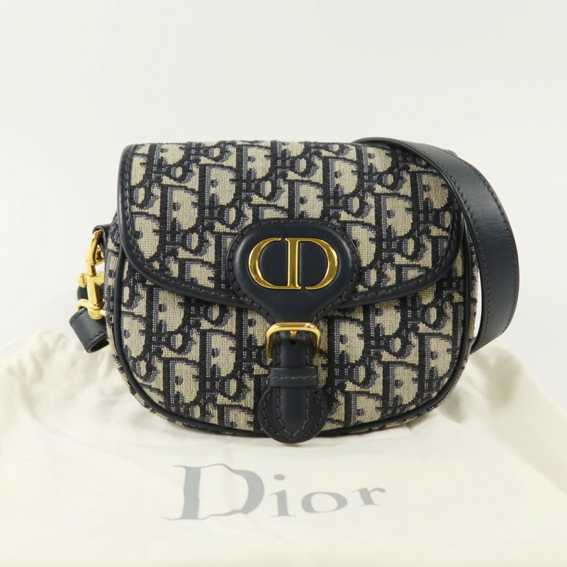 Dior Oblique帆布Mini Bobby金扣肩背袋-9