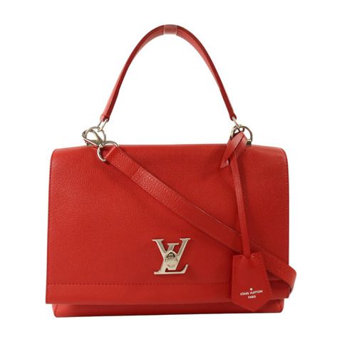 LOUIS VUITTON 牛皮皮革Lockme II銀扣手挽肩背兩用袋