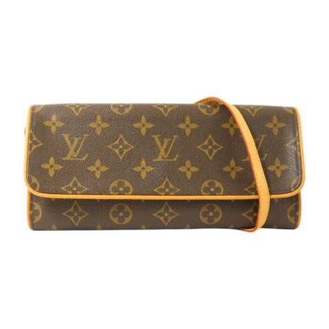 LOUIS VUITTON Monogram Pochette Twin GM金扣肩背袋
