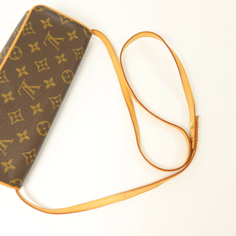 LOUIS VUITTON Monogram Pochette Twin GM金扣肩背袋-8