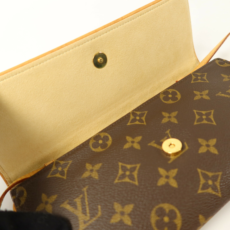LOUIS VUITTON Monogram Pochette Twin GM金扣肩背袋-9