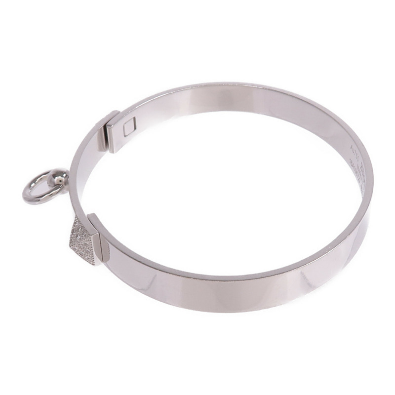 HERMES 18K白金Collier de Chien PM Bracelet鑽石手鐲-1