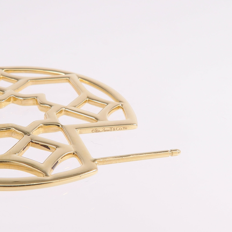 TIFFANY＆CO 18K黃金Marrakesh Zellige Earrings耳環-4
