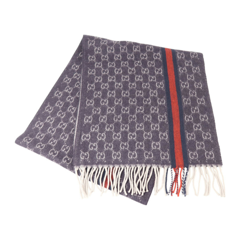 GUCCI 羊絨SC Doubly G Scarf 176.5X35.5圍巾-4