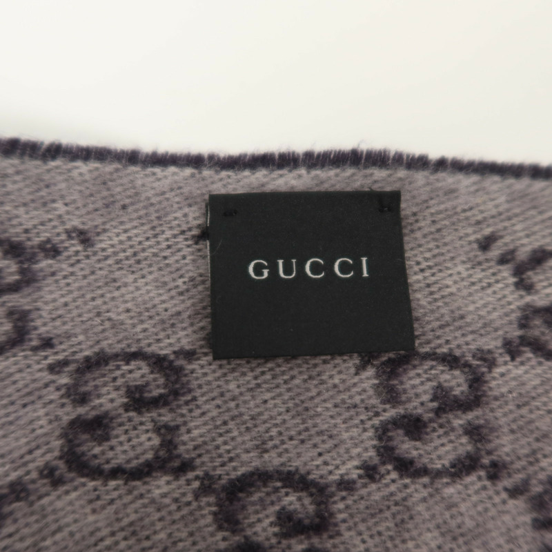 GUCCI 羊絨SC Doubly G Scarf 176.5X35.5圍巾-5