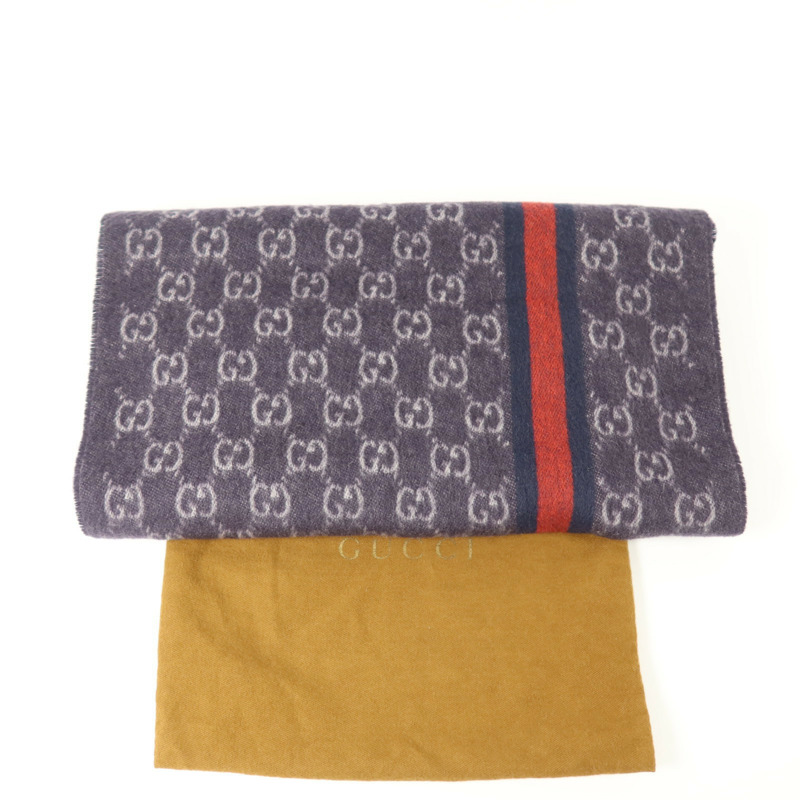 GUCCI 羊絨SC Doubly G Scarf 176.5X35.5圍巾-7