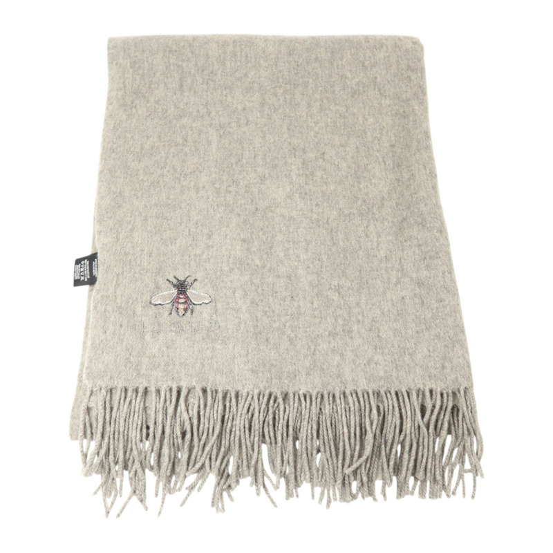 GUCCI 羊毛Bee Scarf 175X7圍巾-2