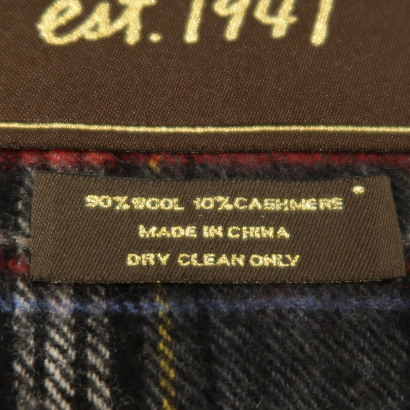 COACH 羊毛/羊絨Tartan Scarf 25.5X170圍巾-6