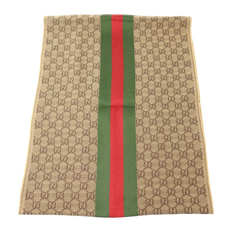 GUCCI 羊毛/絲質Scarf 180x37cm絲巾-1