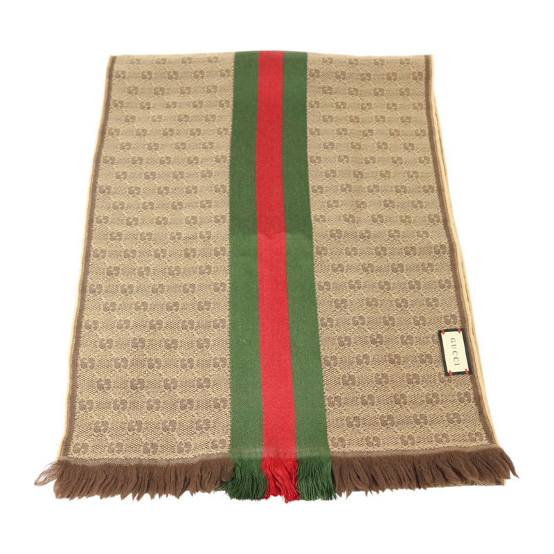 GUCCI 羊毛/絲質Scarf 180x37cm絲巾-2