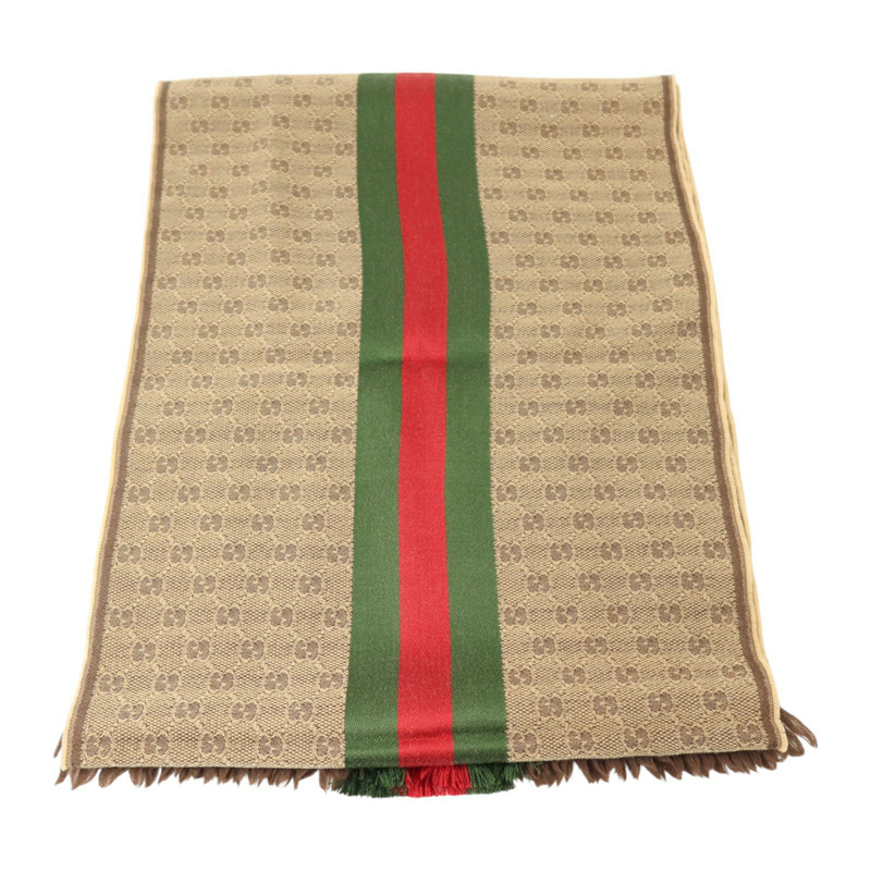 GUCCI 羊毛/絲質Scarf 180x37cm絲巾-3