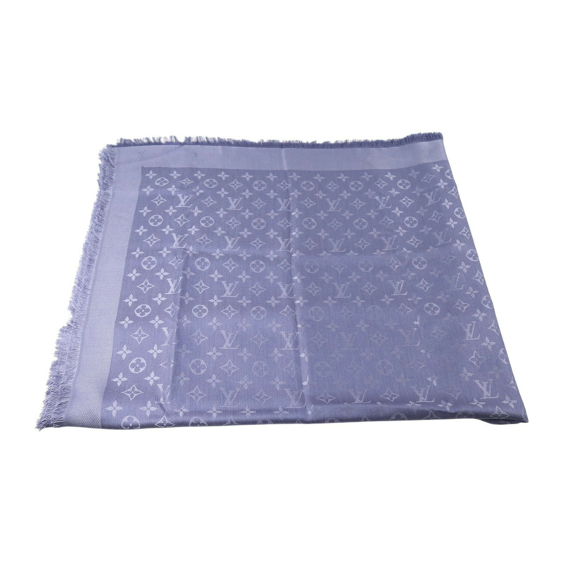 LOUIS VUITTON 絲質/羊毛Monogram Scarf 142.5x142.5絲巾-4