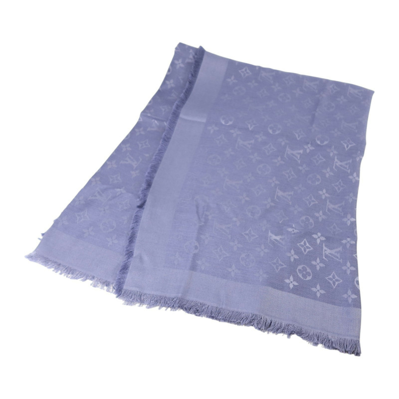 LOUIS VUITTON 絲質/羊毛Monogram Scarf 142.5x142.5絲巾-5
