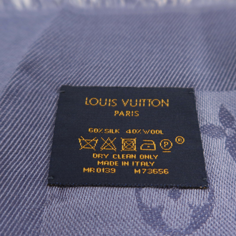 LOUIS VUITTON 絲質/羊毛Monogram Scarf 142.5x142.5絲巾-6