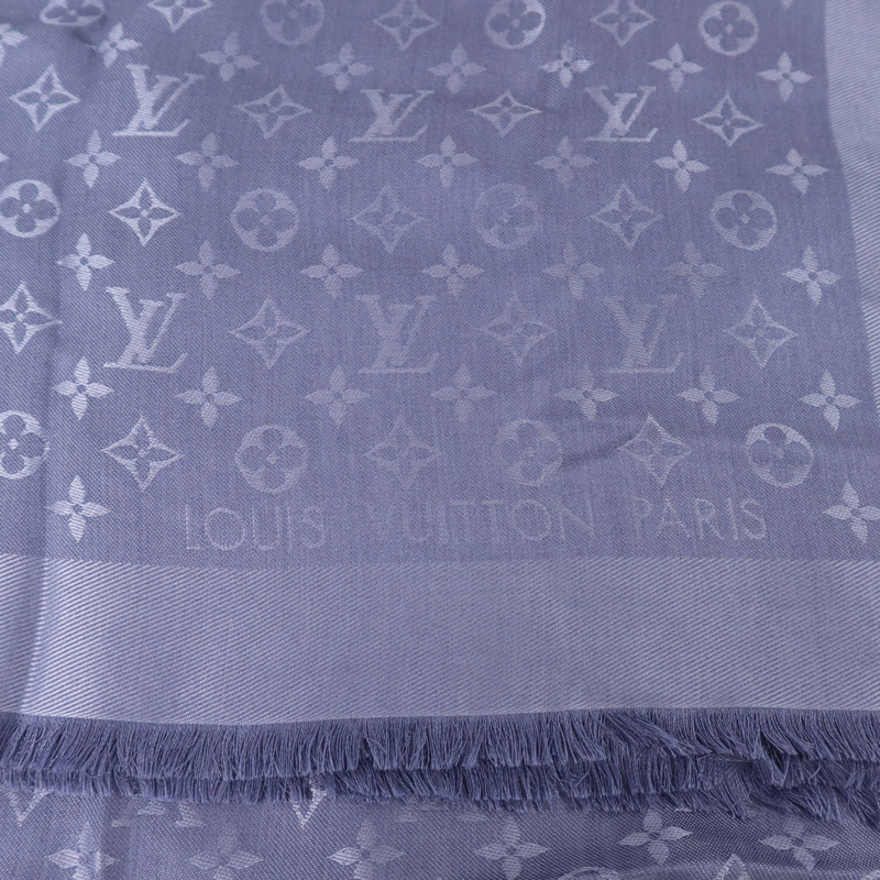LOUIS VUITTON 絲質/羊毛Monogram Scarf 142.5x142.5絲巾-7