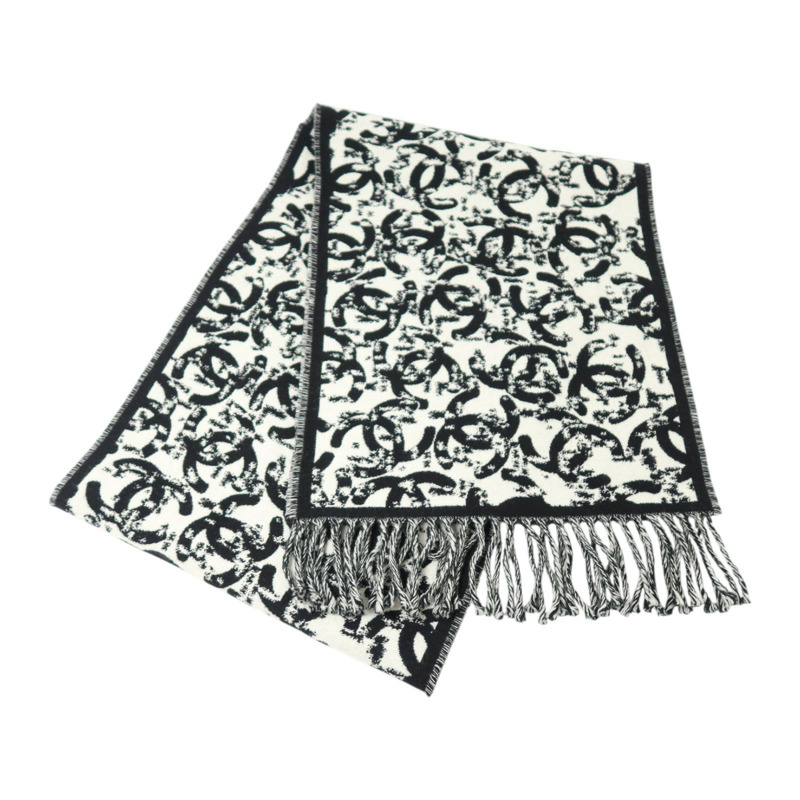 CHANEL 羊毛/羊絨Scarf 182cmX33圍巾-4