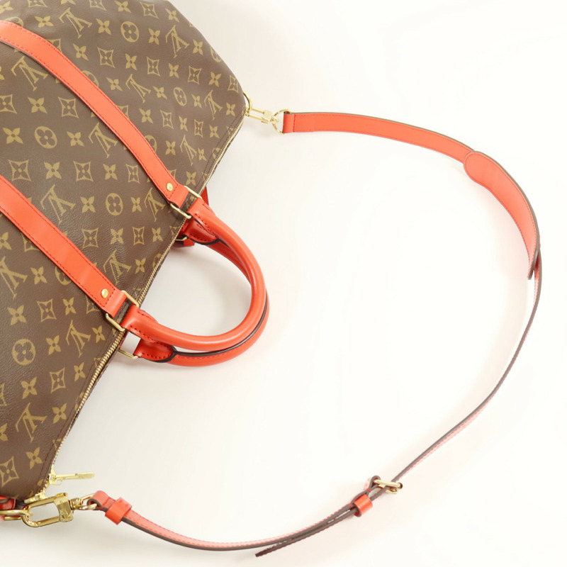 LOUIS VUITTON Monogram Keepall 50 Bandoulie金扣手挽肩背兩用袋-6